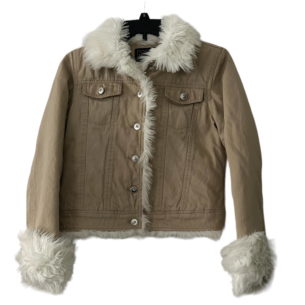 Arizona Jean Company Girls Khaki Coat Size Large/14